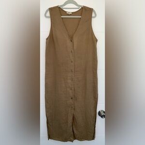 OZMA Tan Button-Down Dress